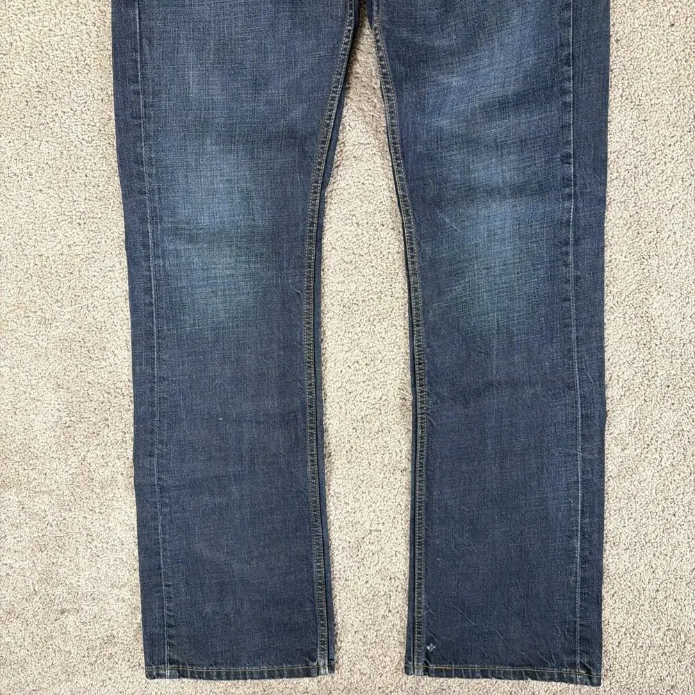 Levis 527 Jeans Men 34x34 Dark Wash Slim Bootcut Denim Western Y2K Honeycomb